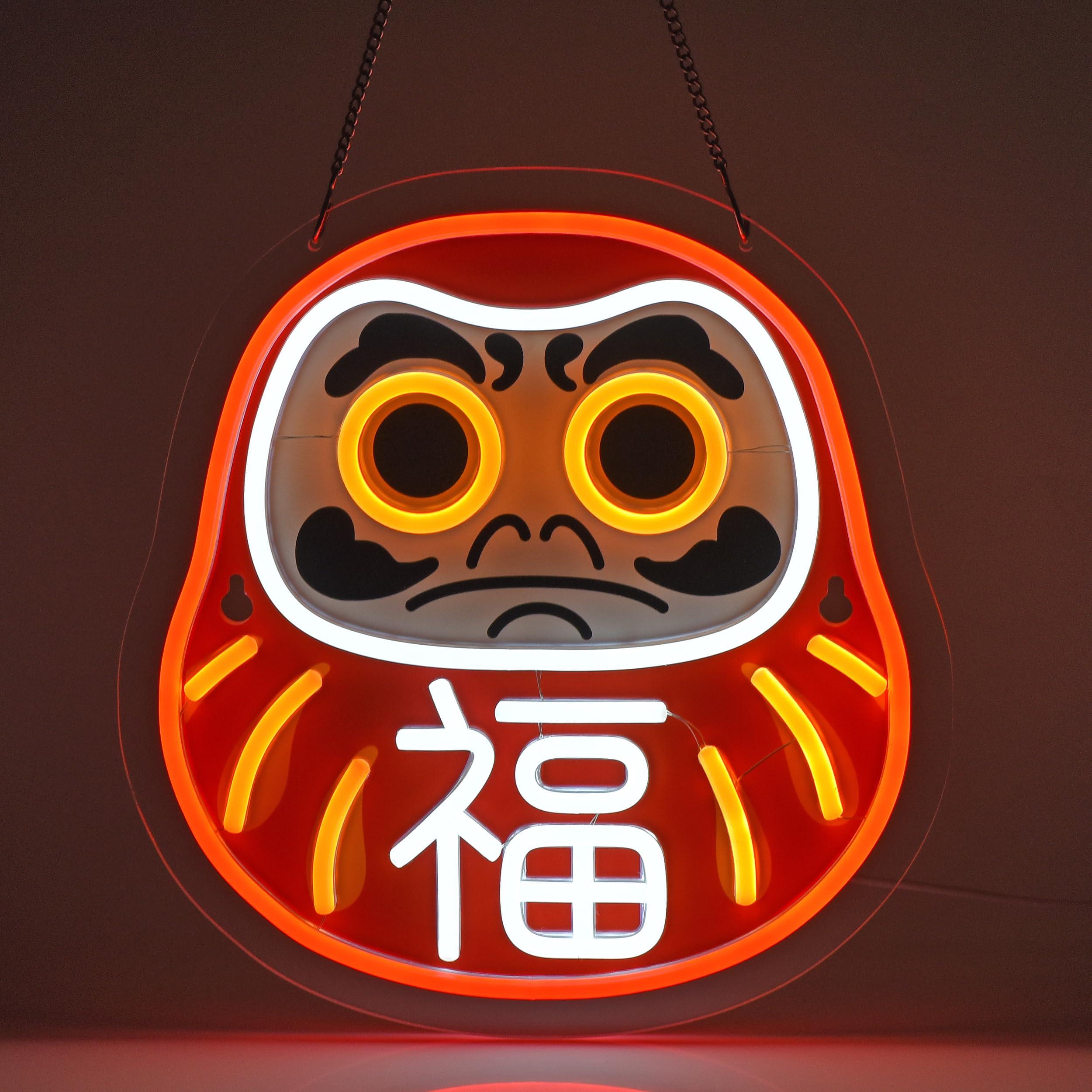 Home Decor Market - Letreiro Neon Daruma, Luzes LED Neon,