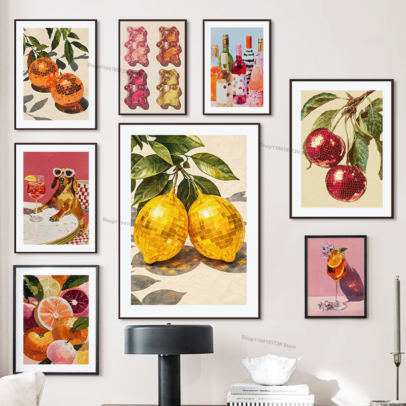 Home Decor Orange - Pôster Criativo em Lona com Tema