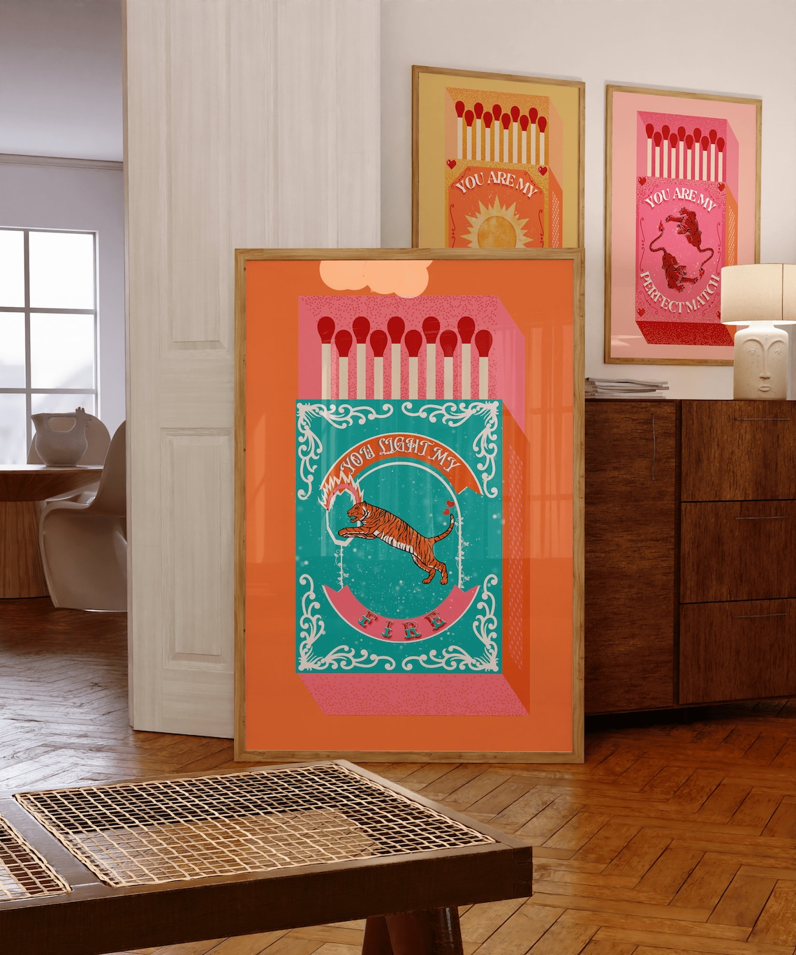 Home Decor Orange - Você acende meu fogo laranja caixa