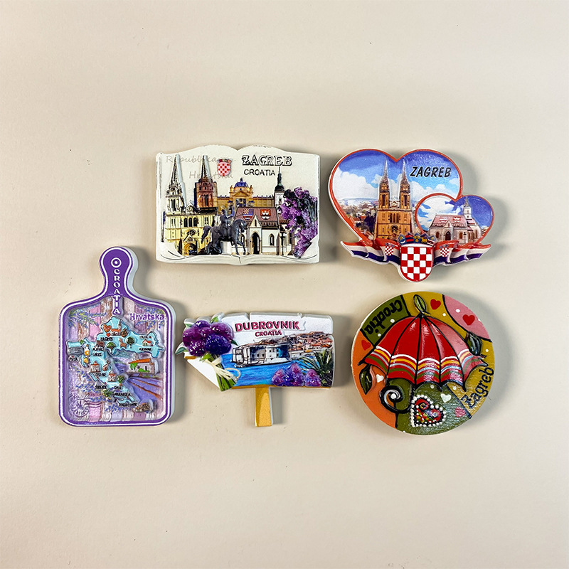 Home Decor Zagreb - Croácia Zagreb Lembranças turísticas Criativo 3D
