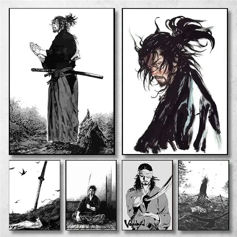 Home Decor Japanese - Arte de Parede Vintage de Anime