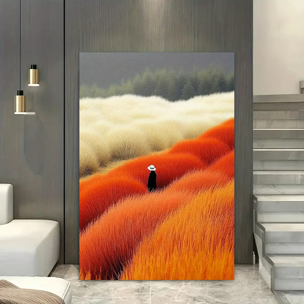 Home Decor Orange - Pôster e impressões de paisagem abstrata