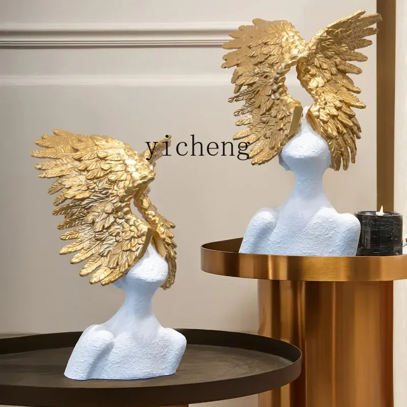 Home Decor Garden - Ornamento de anjo abstrato moderno e