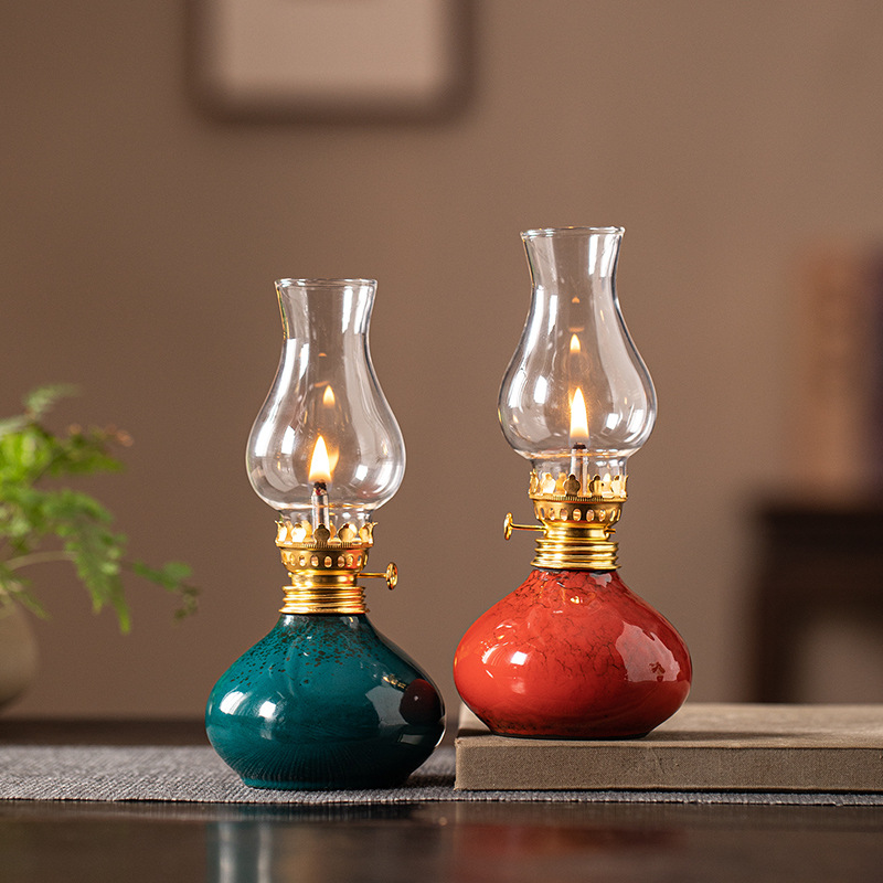 Home Decor Zen - Lâmpada de Óleo Cerâmica Vintage em