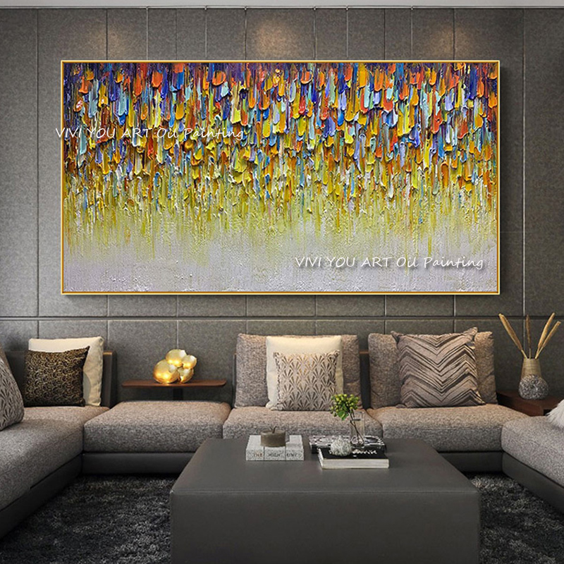 Home Decor Color Palettes - A abstrata artesanal cor grossa pintura