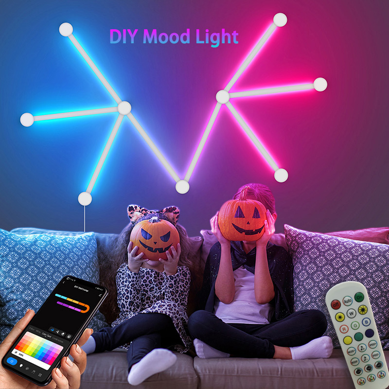 Home Decor Tv - Lâmpada de parede rgb inteligente, barra