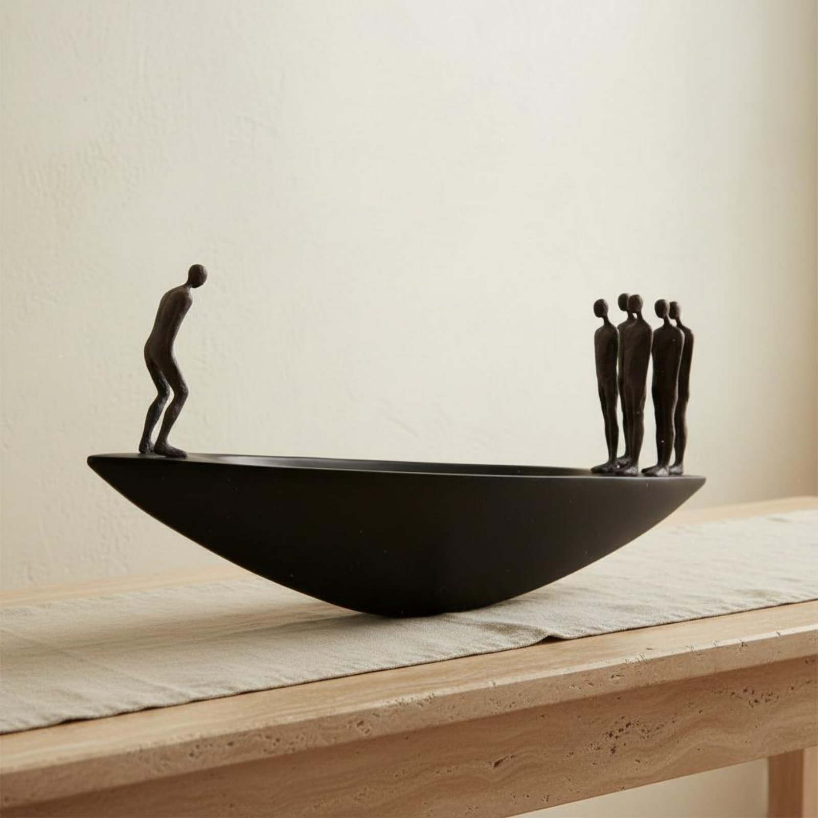 Abstract Sculpture Resin - Estátua Moderna de Barco à Vela