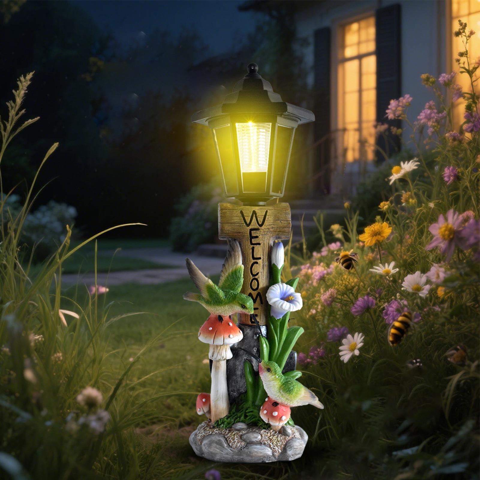 Home Decor Garden - Estátua de luzes solares para jardim,