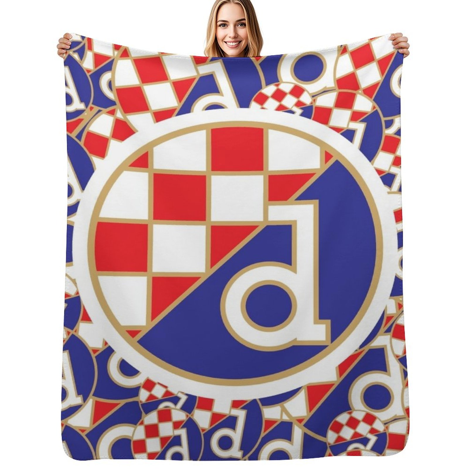 Home Decor Zagreb - Cobertor Decorativo Macio Dinamo Zagreb Futebol