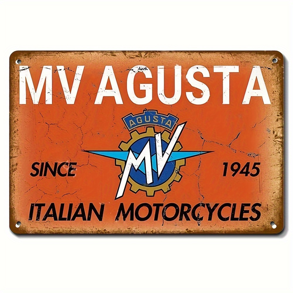 Home Decor Orange - Placa de Metal Vintage MV Agusta