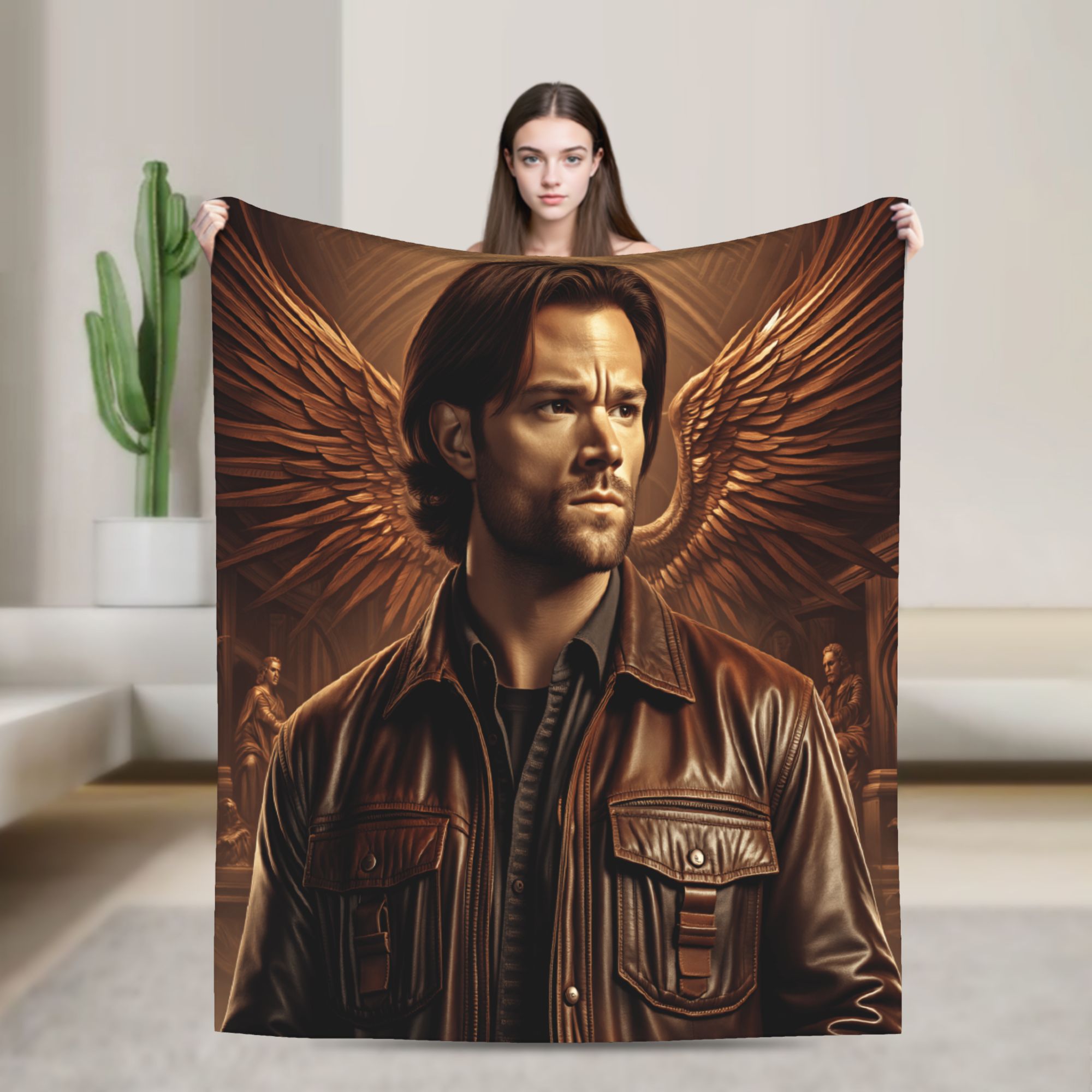 Home Decor Diy Ideas - Sam winchester sobrenatural cobertor de flanela
