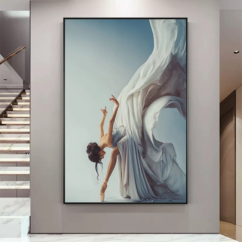 Home Decor Zen - Pintura moderna de balé dança menina,