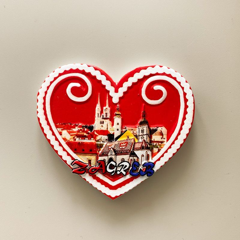 Home Decor Zagreb - Lembrança Turística Croata, Imã de Geladeira