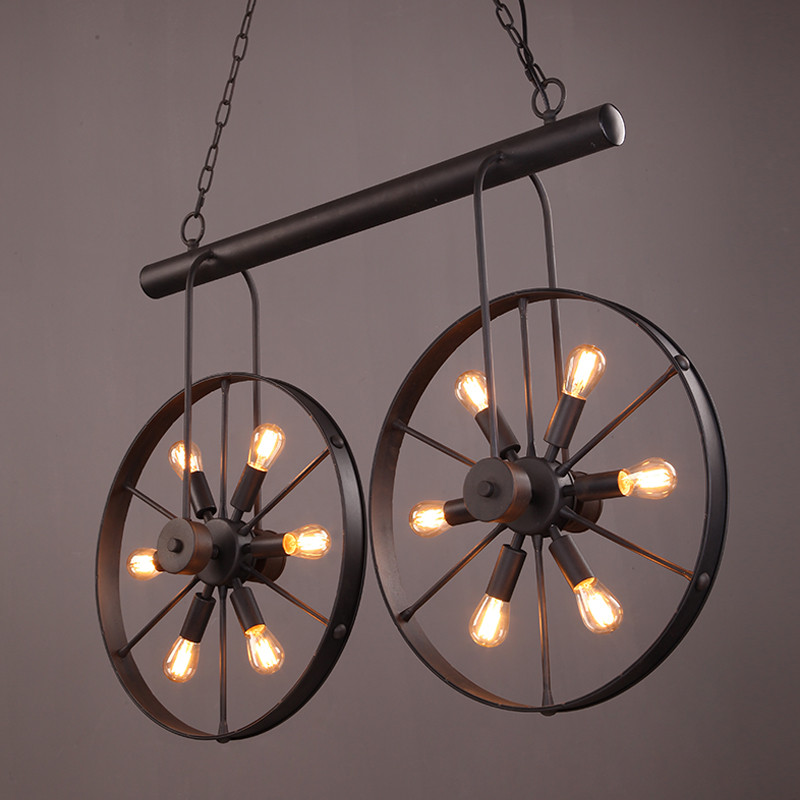 Home Decor On Wheels - Retro vintage roda lustre café restaurante