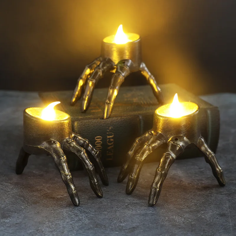 Home Decor Orange - Halloween quebrar o braço crânio led