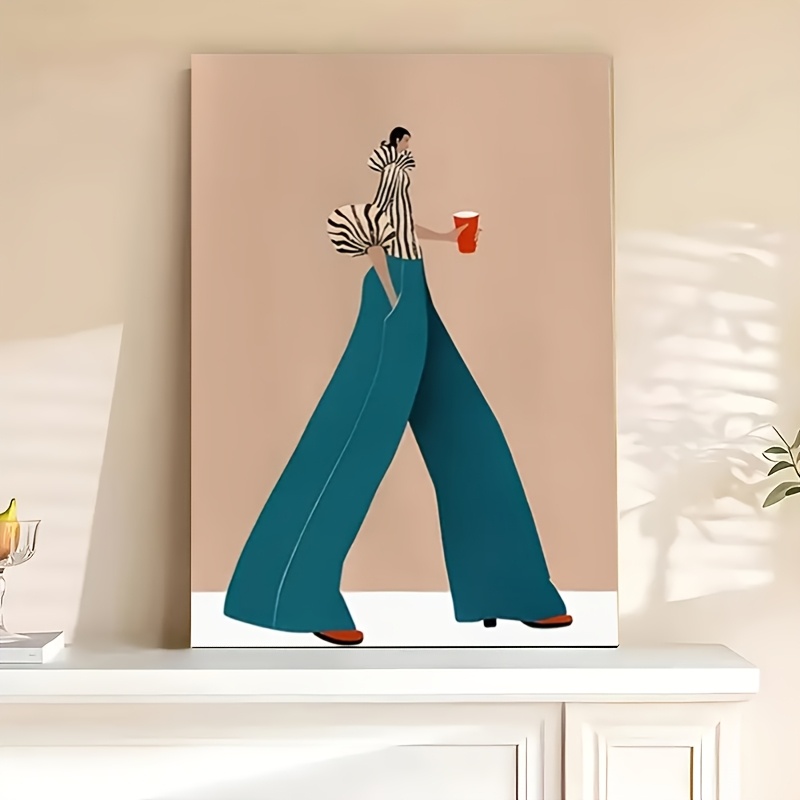 Home Decor Zen - Moda azul calças mulher poster imprime