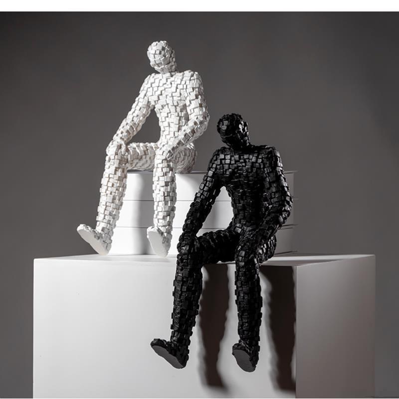 Abstract Sculpture Resin - Escultura de Figuras em Mosaico, Arte