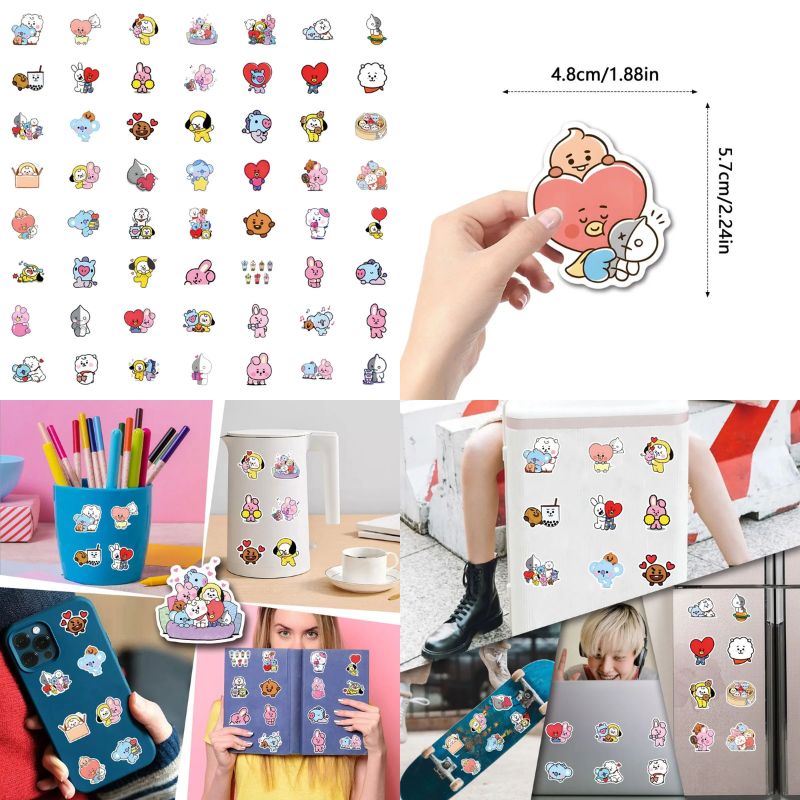 Adesivos BT 2 1 Chimmy Cooky K - Home Decor Tv avaliação e preço