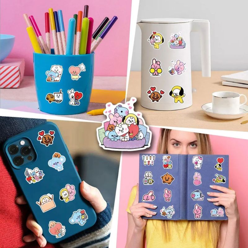 Adesivos BT 2 1 Chimmy Cooky K - Home Decor Tv avaliação e preço