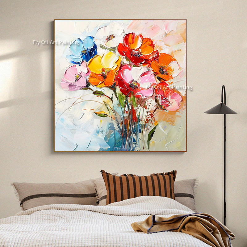 Pintura a Óleo de Papoulas Esp - Home Decor Color Palettes avaliação e preço