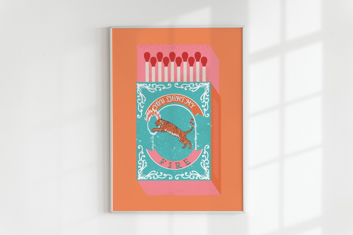 Você acende meu fogo laranja c - Home Decor Orange avaliação e preço
