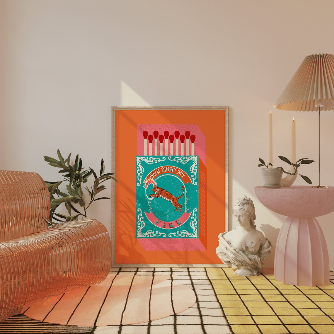 Você acende meu fogo laranja c - Home Decor Orange avaliação e preço