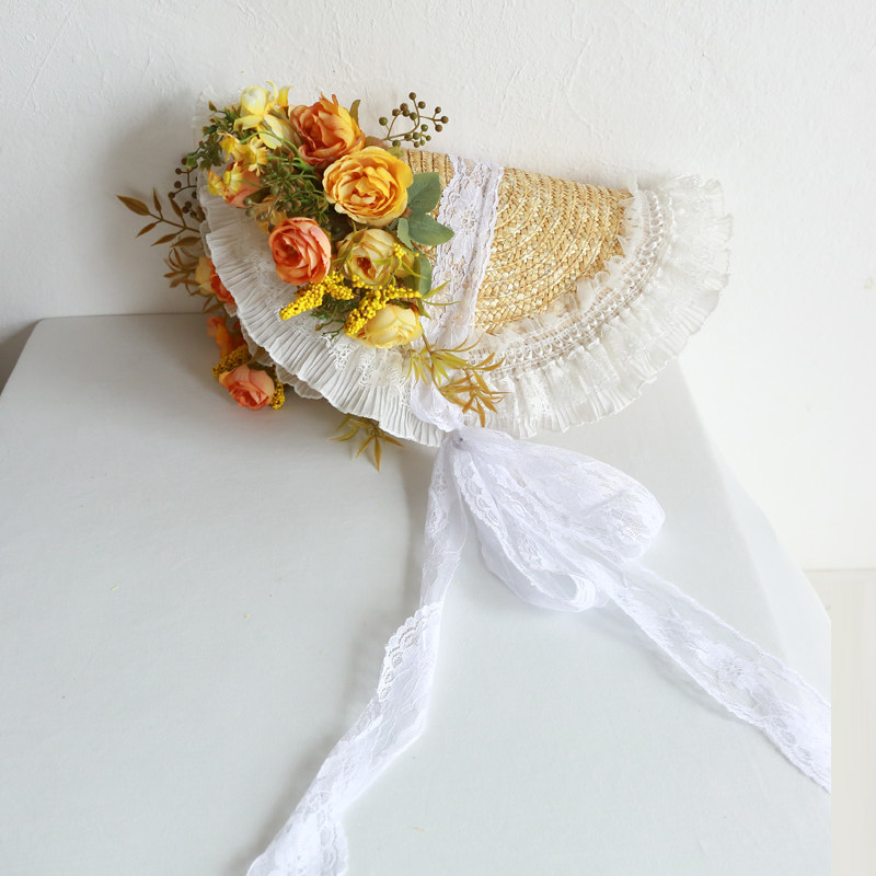 Chapéu de palha com flores ade - Home Decor Location avaliação e preço
