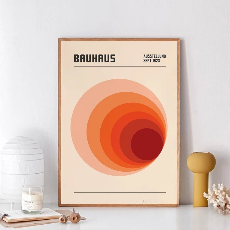 Laranja bauhaus retro arte imp - Home Decor Orange avaliação e preço