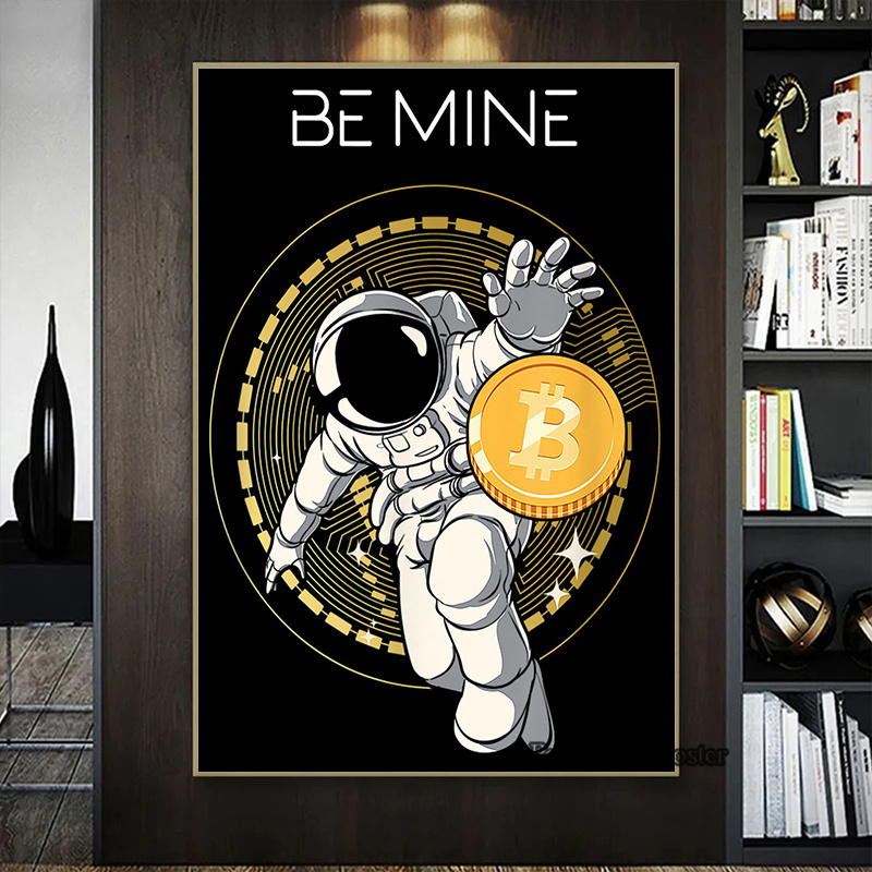 Crypto astronauta surf bitcoin - Home Decor Market avaliação e preço