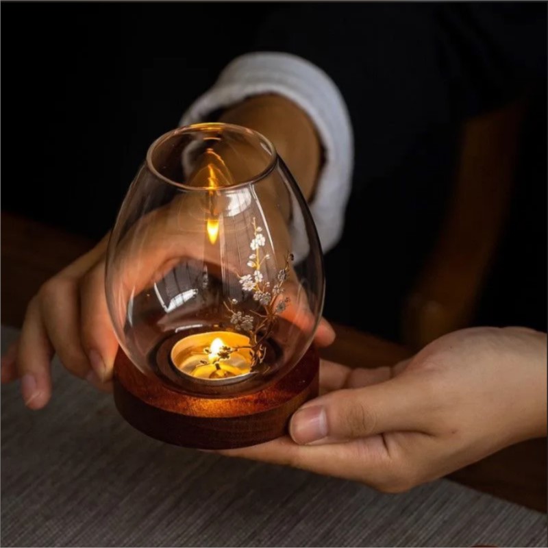 Suporte de vela de vidro trans - Home Decor Zen avaliação e preço