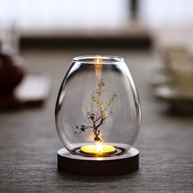 Suporte de vela de vidro trans - Home Decor Zen avaliação e preço