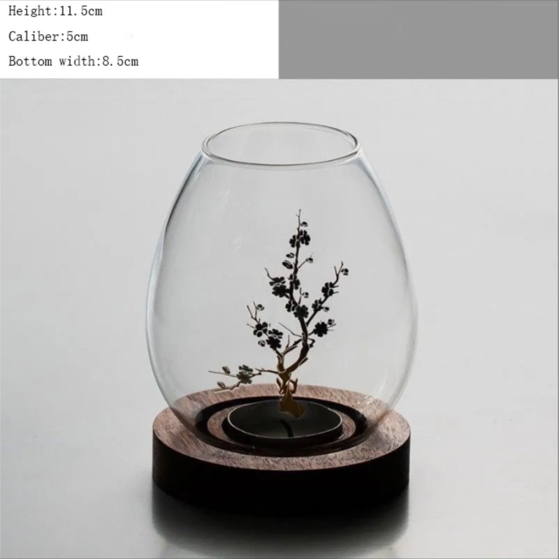 Suporte de vela de vidro trans - Home Decor Zen avaliação e preço