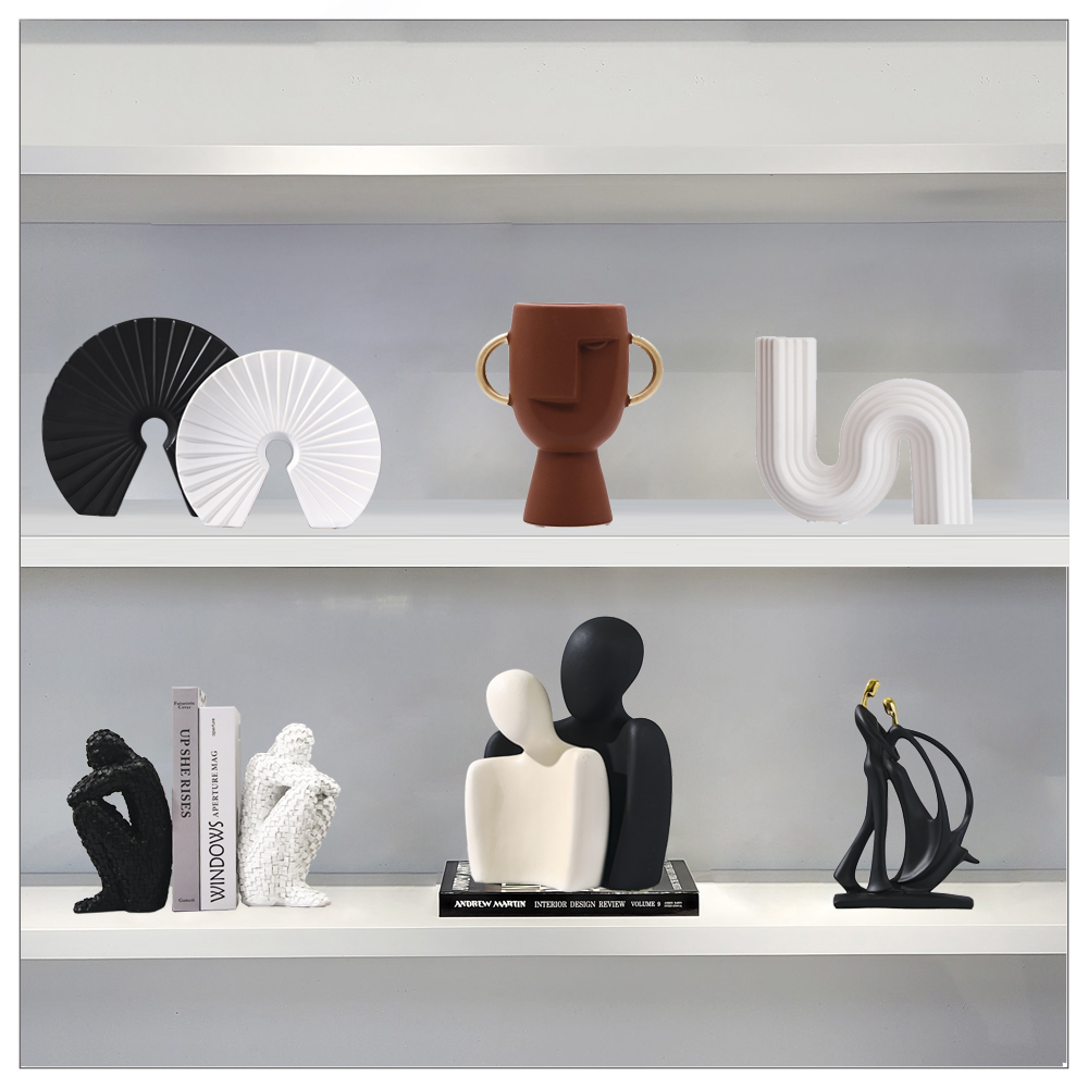 Escultura abstrata nórdica par - Abstract Sculpture Resin avaliação e preço