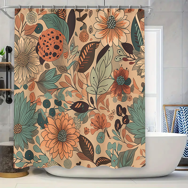 Cortina de Chuveiro Floral Mod - Home Decor Color Palettes avaliação e preço
