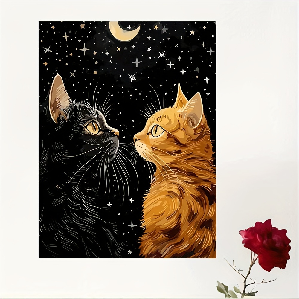 Gato preto vibrante e gato lar - Home Decor Orange avaliação e preço