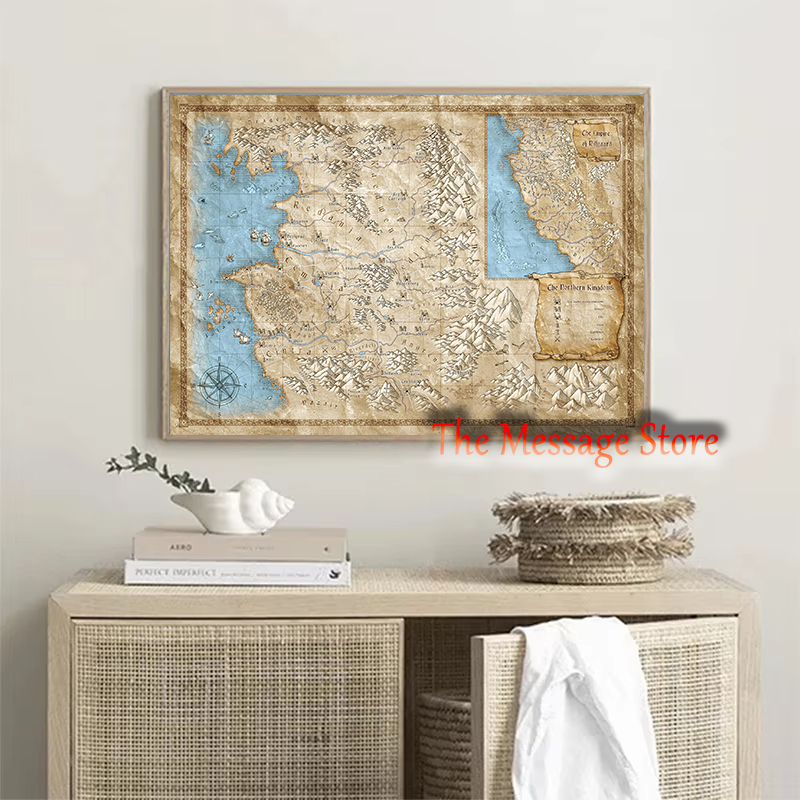 Witcher mapa do mundo continen - Home Decor Location avaliação e preço