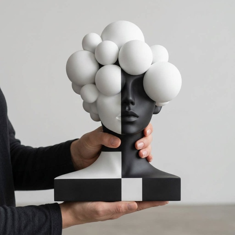Escultura Abstrata Moderna em  - Abstract Sculpture Resin avaliação e preço