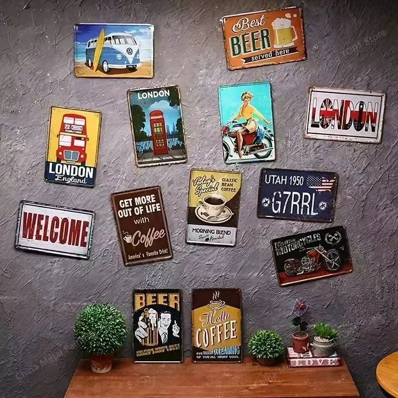 Placas de Metal Neon para Deco - Home Decor Market avaliação e preço
