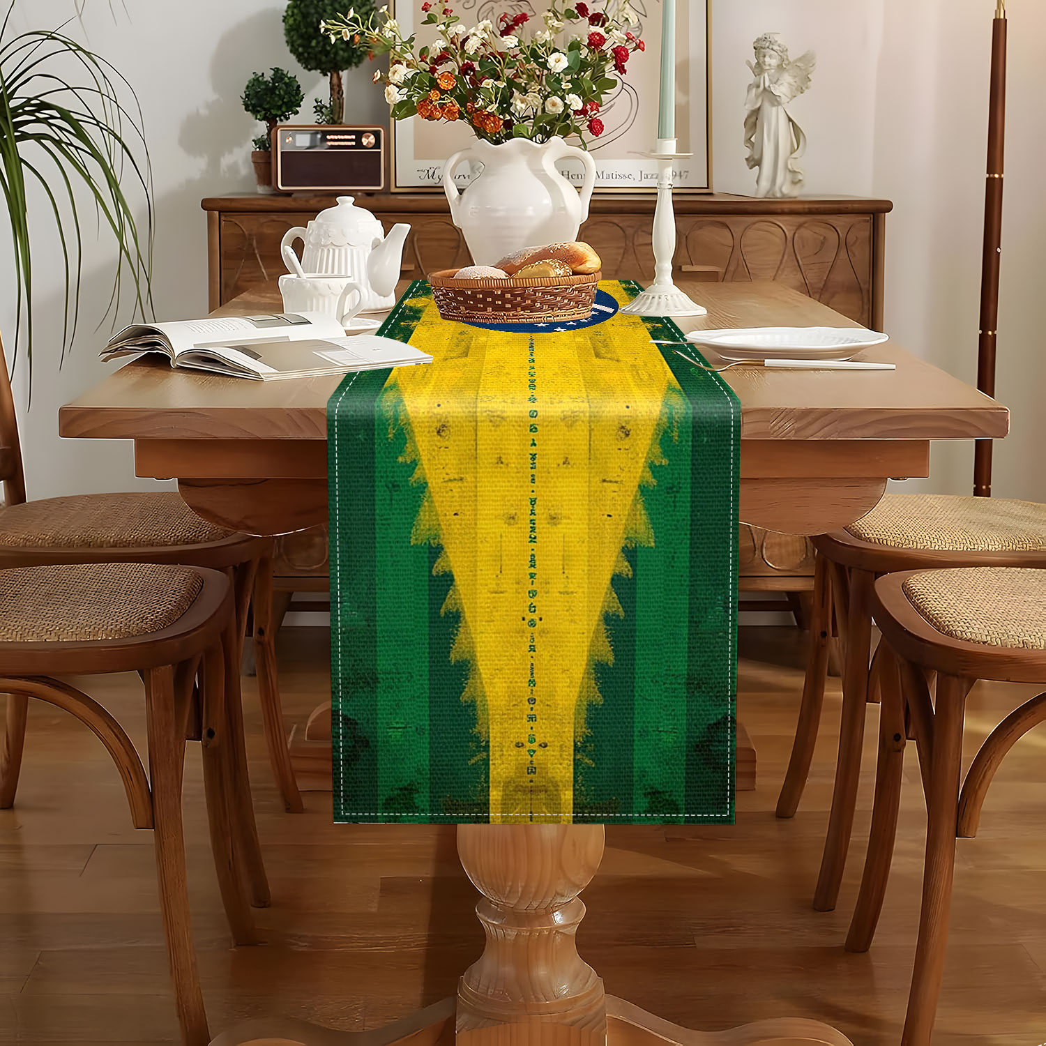 1 pedaço de bandeira de mesa t - Home Decor Market avaliação e preço