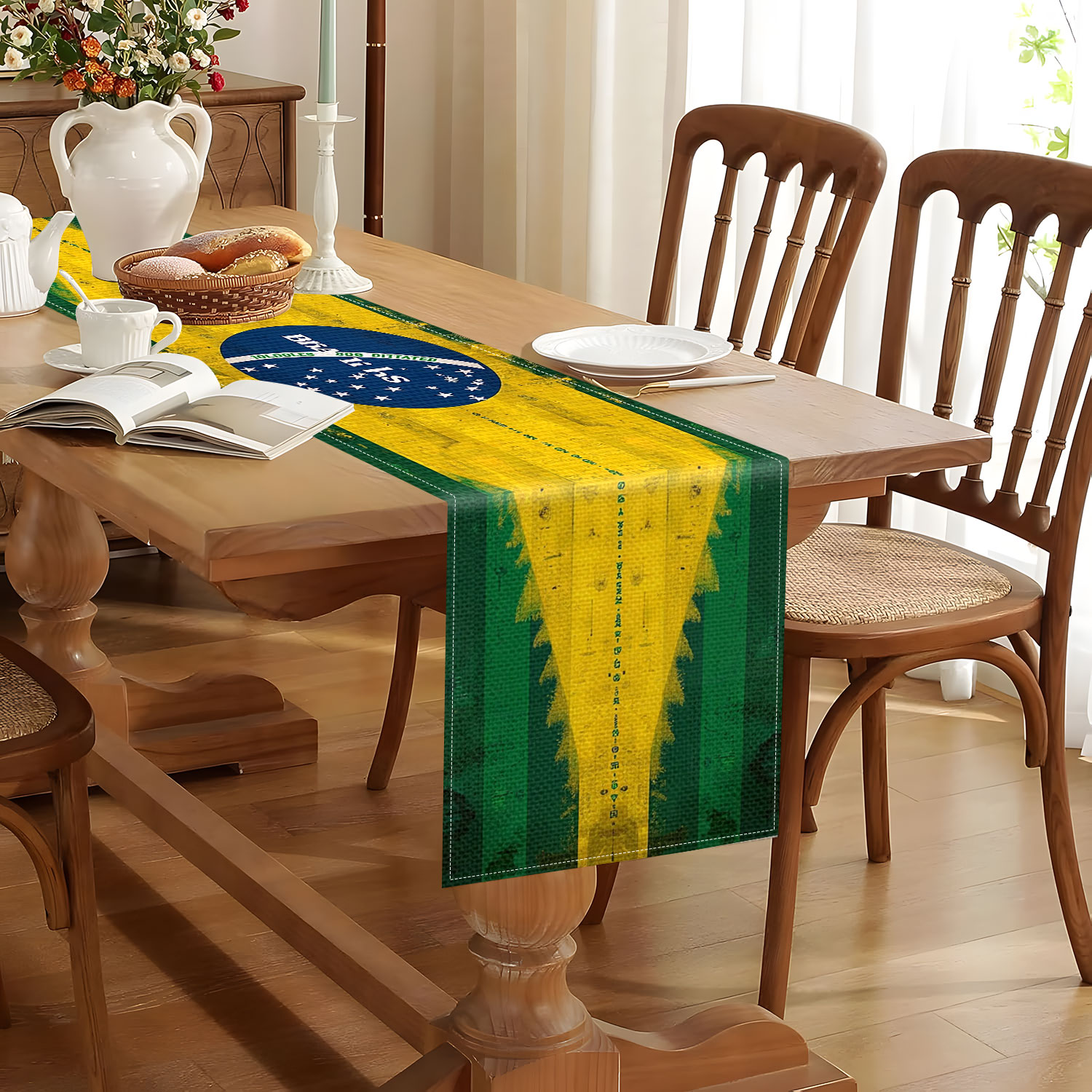 1 pedaço de bandeira de mesa t - Home Decor Market avaliação e preço