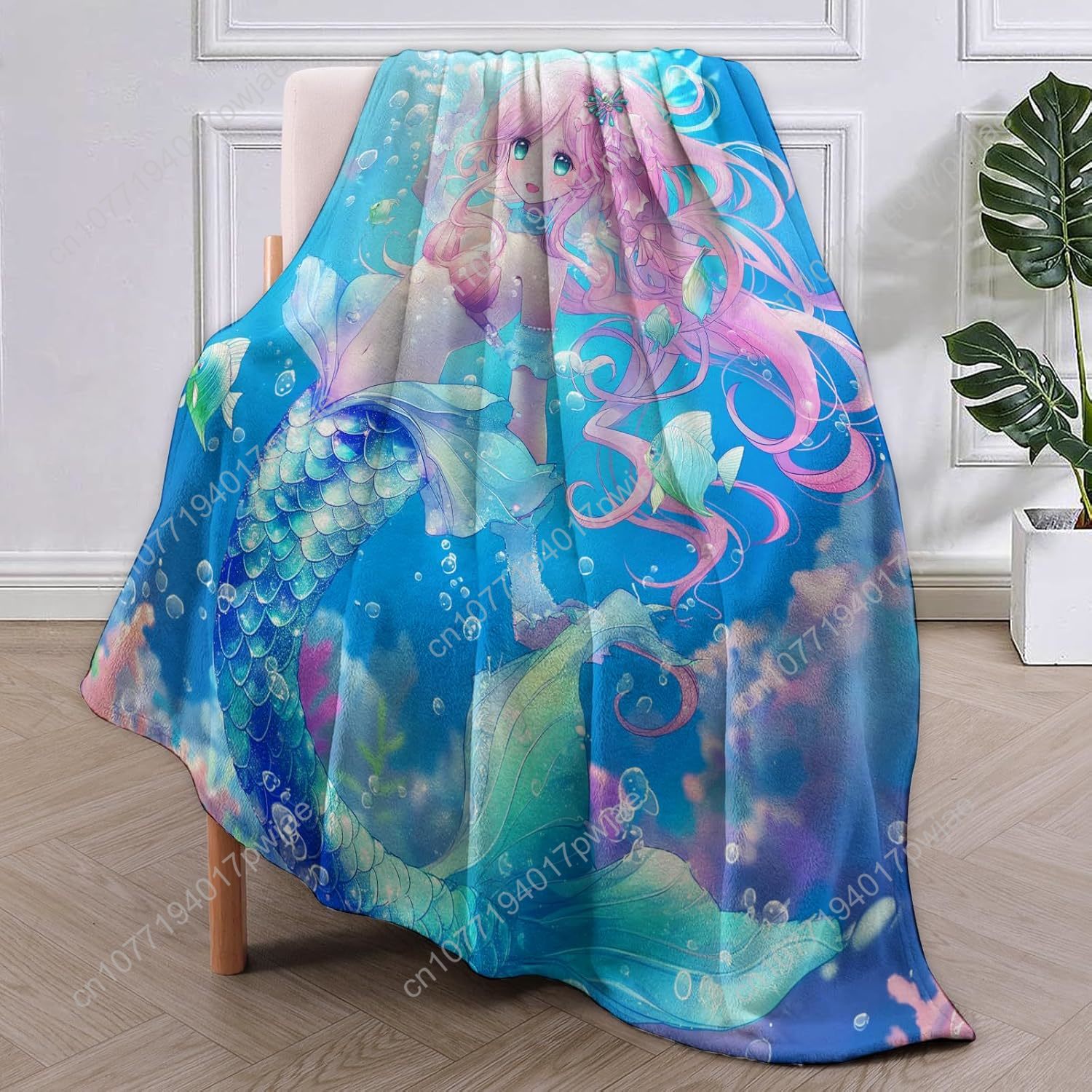Bonito sereia cobertor dos des - Home Decor Sofa avaliação e preço