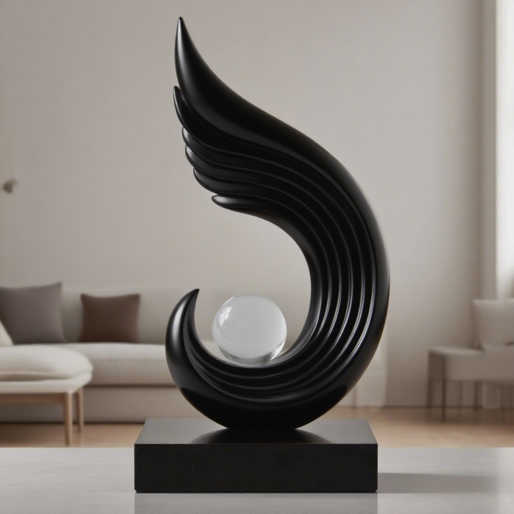 1 peça de ornamento de prosper - Abstract Sculpture Resin avaliação e preço