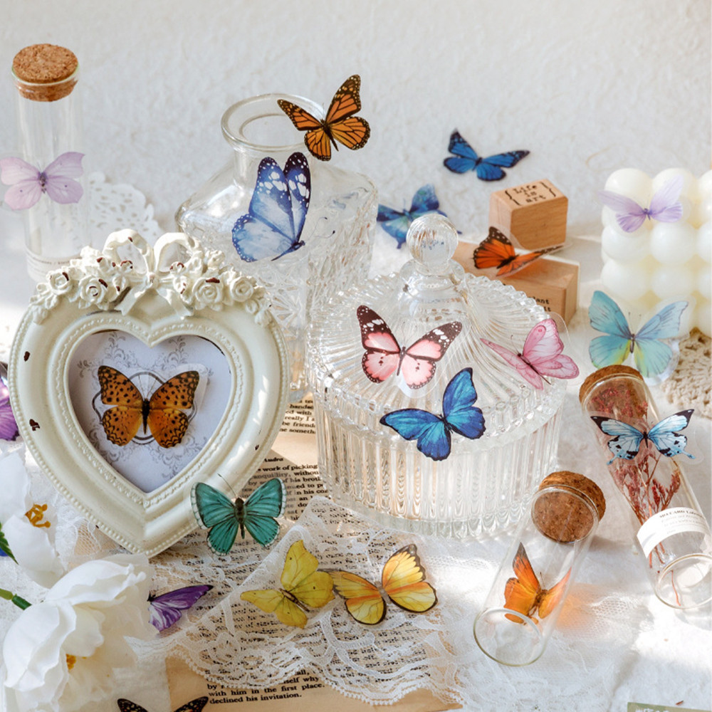 40 pçs/saco borboleta adesivos - Home Decor Scrap avaliação e preço