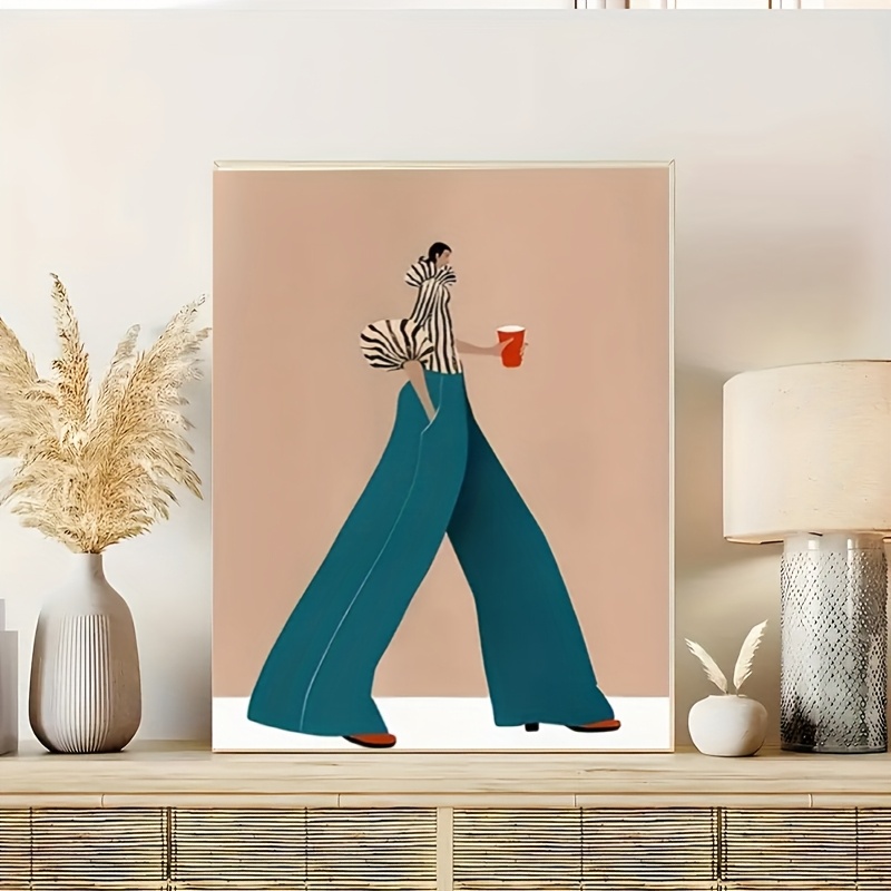 Moda azul calças mulher poster - Home Decor Zen avaliação e preço