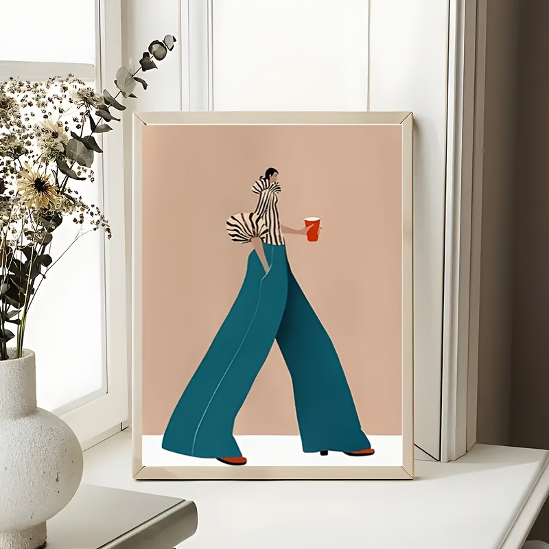 Moda azul calças mulher poster - Home Decor Zen avaliação e preço