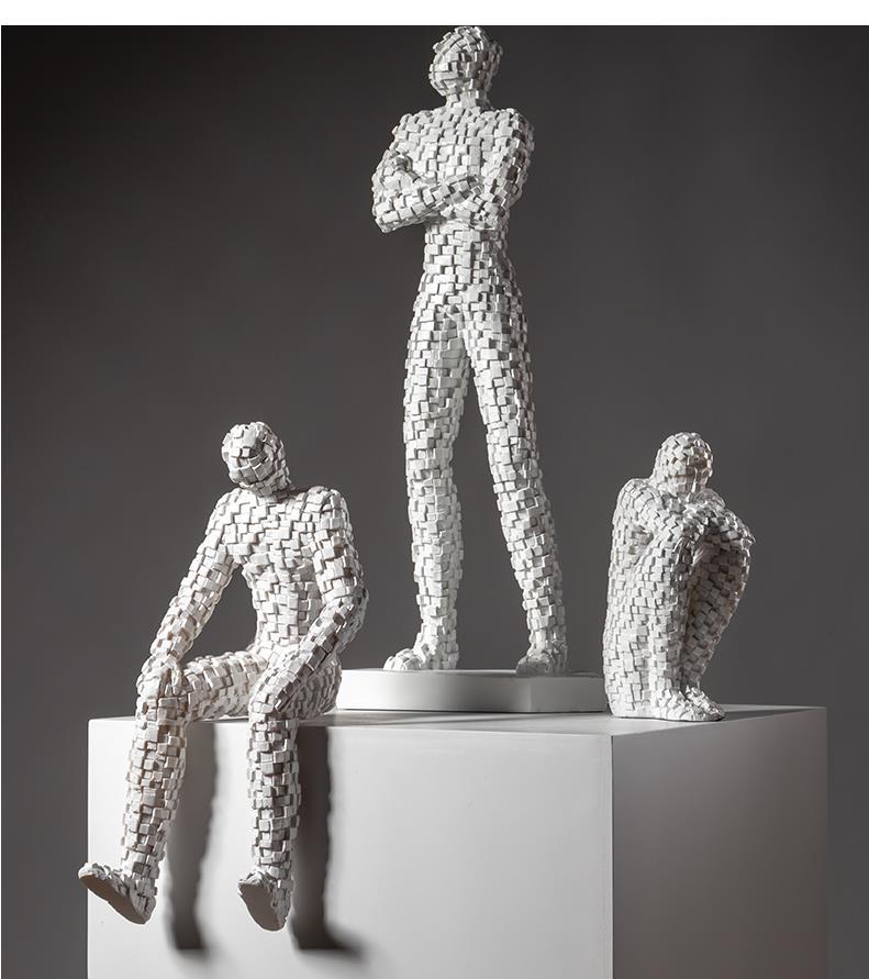 Escultura de Figuras em Mosaic - Abstract Sculpture Resin avaliação e preço
